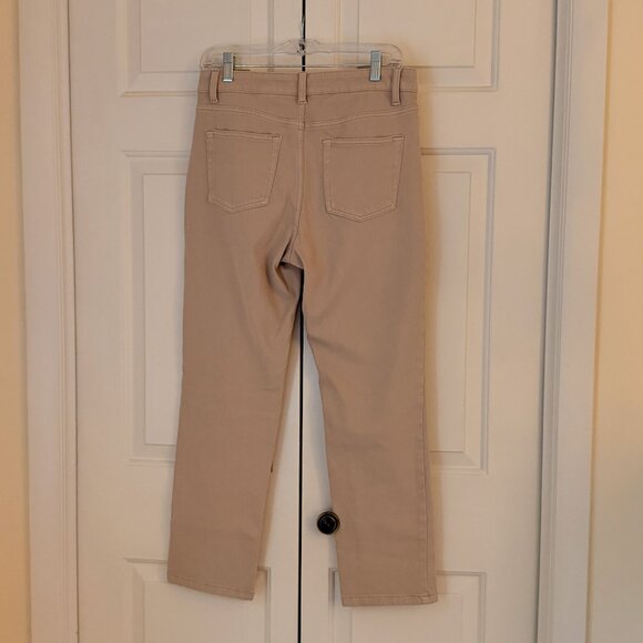 Coldwater Creek Knit Denim Jeans, Stone color, 10 Petite - Picture 4 of 5